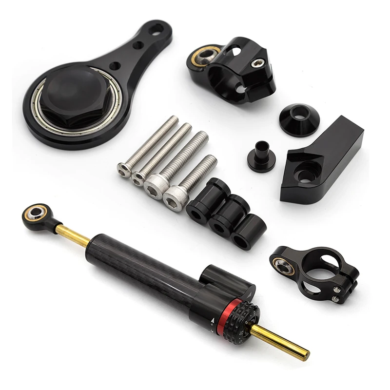 Steering Damper Stabilizer Kit Cnc - Do Kawasaki Ninja ZX-6R ZX636 ZX6R